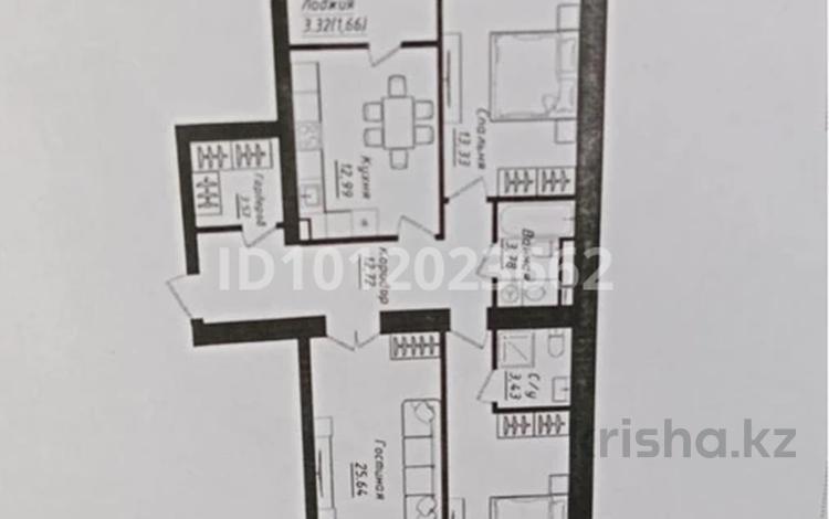 3-бөлмелі пәтер · 98.1 м² · 6/9 қабат, ул. Жумекена Нажимеденова 5, бағасы: 52.9 млн ₸ в Астане, Сарайшык р-н — фото 2