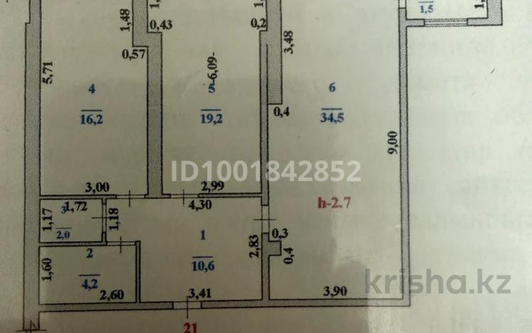 3-комнатная квартира · 88.2 м² · 3/5 этаж, Шукирова 98е за 22 млн 〒 в  — фото 2