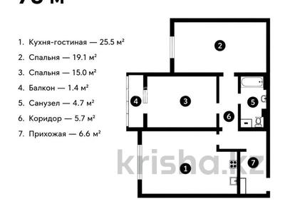 3-бөлмелі пәтер · 73 м² · 9/12 қабат, Туркия 1/10, бағасы: 34 млн ₸ в Шымкенте, Каратауский р-н