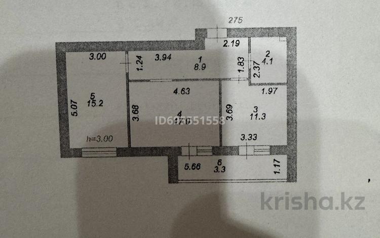 2-бөлмелі пәтер, 59.8 м², 5/12 қабат, А52 8, бағасы: 24 млн 〒 в Астане, Алматы р-н — фото 2