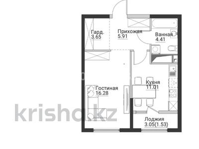 1-бөлмелі пәтер · 42.79 м² · 8/12 қабат, ул. Фадеева, 38г 15, бағасы: 25.5 млн ₸ в Алматы, Алатауский р-н