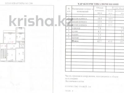 3-комнатная квартира · 62.7 м² · 6/6 этаж, Асылбекова 86/24 за 19 млн ₸ в Жезказгане