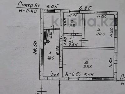 Отдельный дом · 3 комнаты · 90 м² · 17 сот., Алаш 75 — Пррлетарская-Ломоносова за 14 млн ₸ в Щучинске