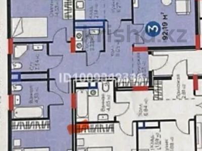 3-бөлмелі пәтер · 92.19 м² · 6/8 қабат, Сагадат Нурмагамбетов 14, бағасы: 53.5 млн 〒 в Астане, Сарайшык р-н