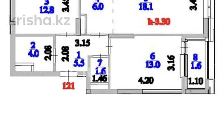 3-бөлмелі пәтер · 62 м² · 9/9 қабат, Туран 57/5, бағасы: 55 млн ₸ в Астане, Нура р-н — фото 16