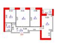 3-бөлмелі пәтер, 93 м², 6/10 қабат, мкр Юго-Восток, Микрорайон Байкена Ашимова 21, бағасы: 53 млн 〒 в Караганде, Казыбек би р-н — фото 25