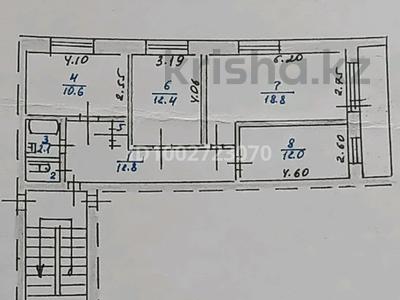 3-комнатная квартира · 71 м² · 3/4 этаж, Мкр. Молодежный 6 за 13.5 млн ₸ в Аркалыке