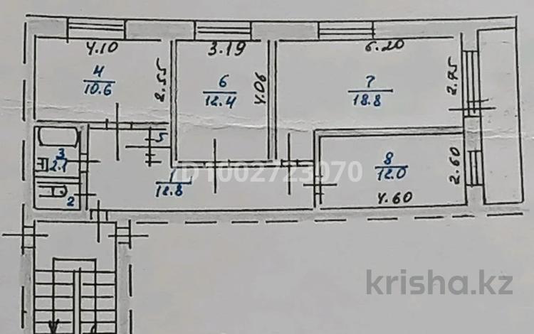 3-бөлмелі пәтер · 71 м² · 3/4 қабат, Мкр. Молодежный 6, бағасы: 13.5 млн ₸ в Аркалыке — фото 2