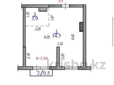 1-бөлмелі пәтер · 38.9 м² · 4/6 қабат, Нұркент ш/а, бағасы: 26.5 млн ₸ в Алматы, Алатауский р-н