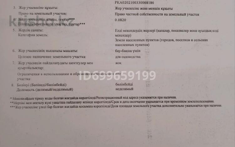 Жер телімі · 8 сотық, С.о Спектр 15а, бағасы: 1.5 млн ₸ в Таскала — фото 2