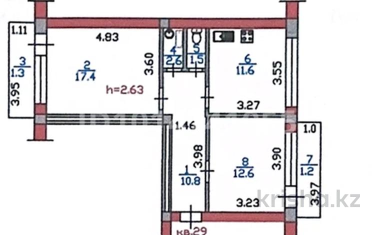 2-комнатная квартира · 59 м² · 2/5 этаж, Барибаева — Гоголя-Барибаева, 5 мин от Парка Горького за 55 млн ₸ в Алматы, Медеуский р-н — фото 2