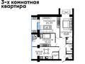 3-комнатная квартира · 96.55 м² · 4/5 этаж, мкр. Алтын орда за 27 млн 〒 в Актобе, мкр. Алтын орда — фото 2