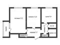 2-бөлмелі пәтер · 51.6 м² · 7/9 қабат, БАЙМАГАМБЕТОВА 189, бағасы: 25 млн ₸ в Костанае — фото 2