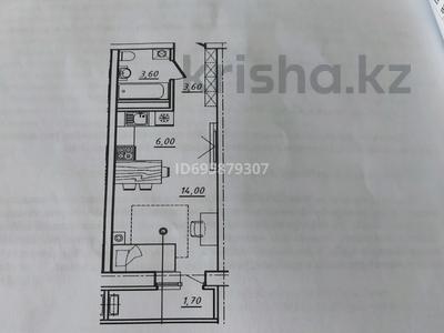 1-комнатная квартира, 30 м², 5/6 этаж, мкр Пригородный, Кабанбай батыра 107 за 9.5 млн 〒 в Астане, Есильский р-н