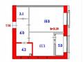 1-комнатная квартира · 44.4 м² · 9/9 этаж, Улы Дала 36 — Туран за 27.5 млн ₸ в Астане, Нура р-н