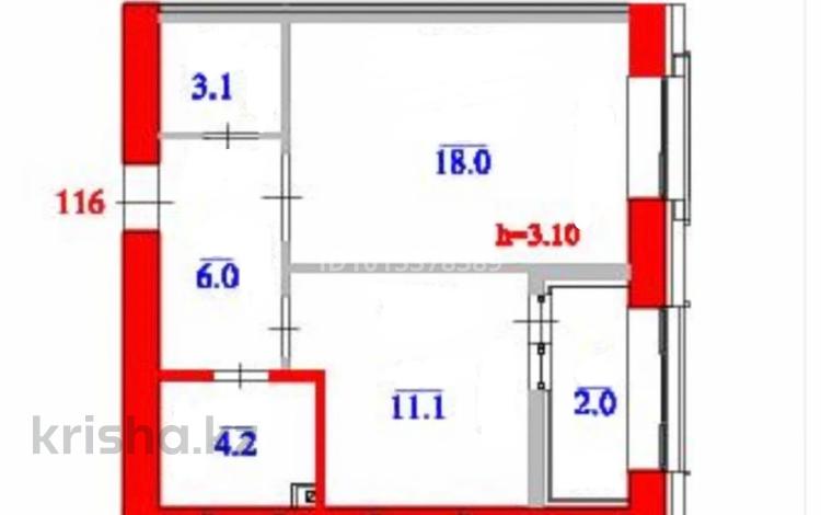 1-комнатная квартира · 44.4 м² · 9/9 этаж, Улы Дала 36 — Туран за 27.5 млн ₸ в Астане, Нура р-н — фото 34