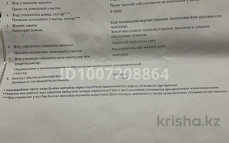 Участок · 8 соток, мкр Нуршуак, Қағанат за 10 млн 〒 в Шымкенте, Абайский р-н — фото 2