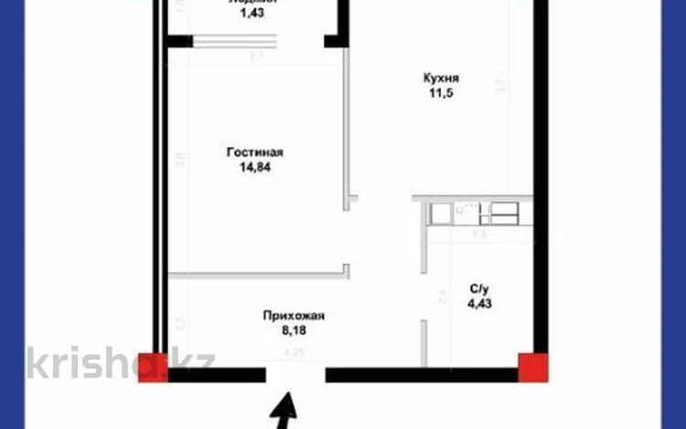 1-бөлмелі пәтер · 37.93 м² · 3/10 қабат, Каныша Сатпаева 82/9, бағасы: ~ 17.6 млн ₸ в Усть-Каменогорске — фото 3
