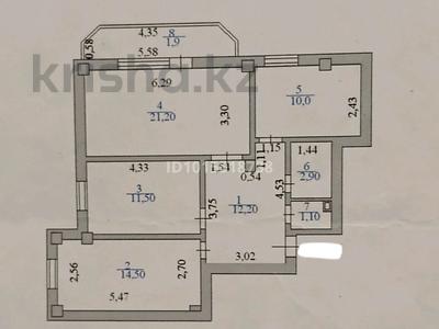 3-комнатная квартира · 75 м² · 1/9 этаж, мкр Комсомольский, Мкр Сауран 4 — ТРЦ Керуен за 39 млн ₸ в Астане, Есильский р-н