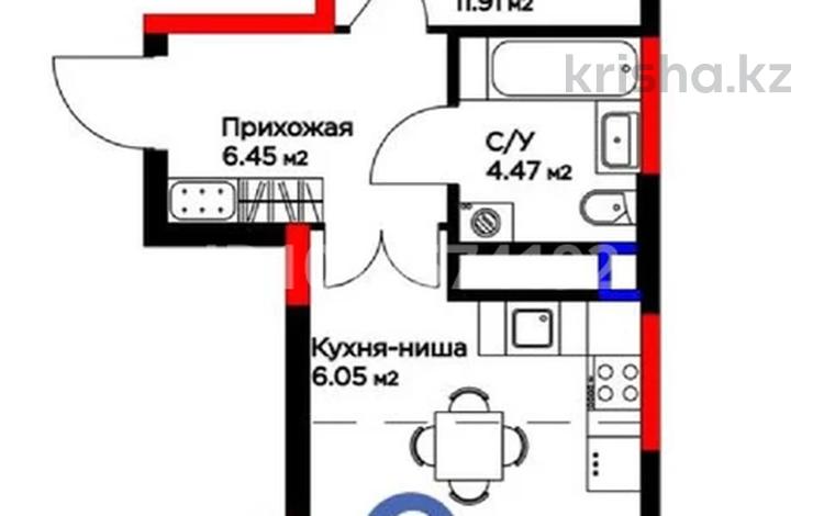 2-комнатная квартира · 49.75 м² · 4/9 этаж, Абулхайр-хана 69/3, 69/5 за 28 млн ₸ в Атырау — фото 2
