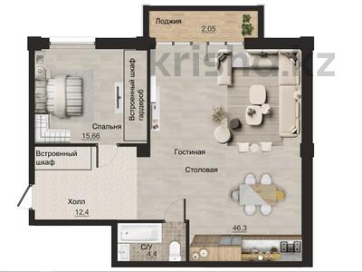 2-комнатная квартира, 81 м², 1/3 этаж, Мкр Курамыс за ~ 60 млн 〒 в Алматы