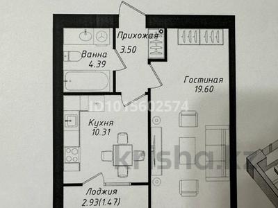1-бөлмелі пәтер · 40 м² · 6/9 қабат, Шамши Калдаяков 53, бағасы: 24.5 млн ₸ в Астане, Сарайшык р-н