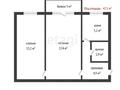 2-комнатная квартира · 46 м² · 2/5 этаж, 8-й микрорайон, улица Мангельдина 34 — 8-й микрорайон за 19 млн ₸ в Шымкенте, Туран р-н — фото 12