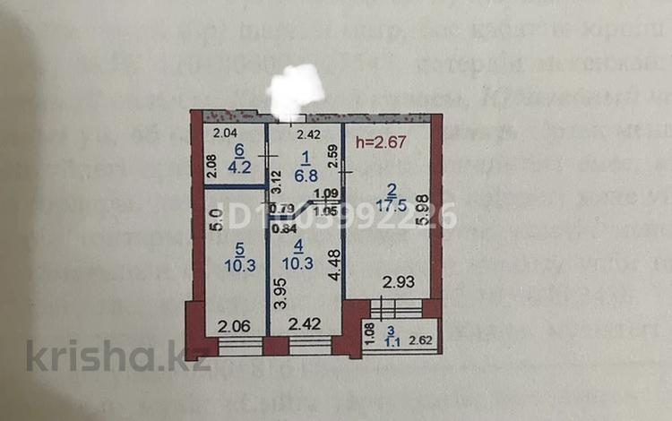 2-бөлмелі пәтер · 50.2 м² · 4/6 қабат, Юбилейный 39, бағасы: 24.5 млн ₸ в Костанае — фото 2