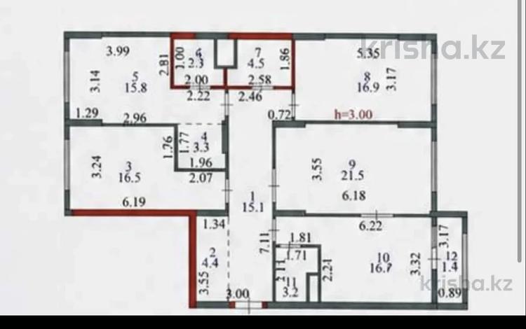 4-комнатная квартира · 122.6 м² · 4/16 этаж, Тауелсиздик 47 а — Бауыржана Момышулы за 87 млн ₸ в Астане, Алматы р-н — фото 2