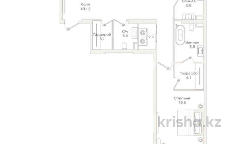3-комнатная квартира · 114.3 м² · 2/9 этаж, Проспект Аль-Фараби и улица Маркова за ~ 151 млн ₸ в Алматы, Бостандыкский р-н — фото 14