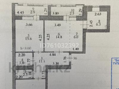 3-комнатная квартира · 83.3 м² · 10/10 этаж, Мухамедханова 20/1 — Мухамедханова за 57 млн ₸ в Астане, Нура р-н