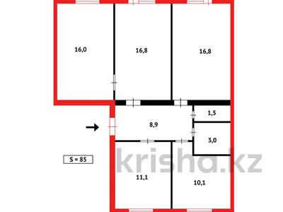 4-комнатная квартира · 85 м² · 3/5 этаж, 9-й мкр. за 25 млн ₸ в Темиртау