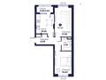 2-бөлмелі пәтер · 57.55 м², вдоль ул.Толеметова, бағасы: ~ 30.7 млн ₸ в Шымкенте, Абайский р-н — фото 3
