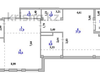 2-бөлмелі пәтер · 126.5 м² · 6/6 қабат, Е-321 17/3,17/2, 17/1, 15/1, 15/2, 15/3, бағасы: 58.2 млн ₸ в Астане, Есильский р-н