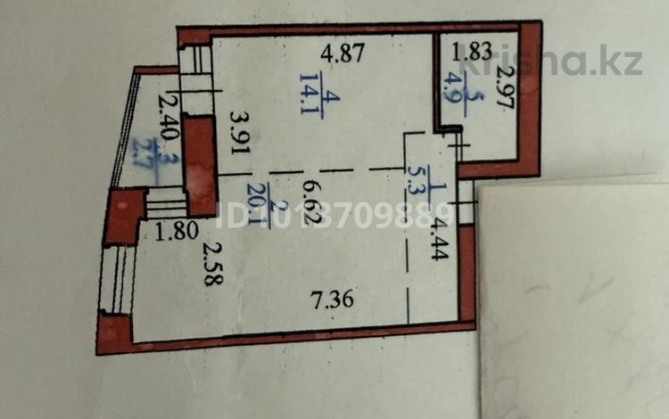 1-комнатная квартира · 45 м² · 3/13 этаж, Брусиловского — на пересечении Брусиловского и Иманова за 23 млн ₸ в Астане, р-н Байконур — фото 2