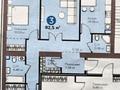 3-бөлмелі пәтер · 92.5 м² · 9/9 қабат, Магжана Жумабаева 38, бағасы: 58 млн ₸ в Астане, Сарайшык р-н