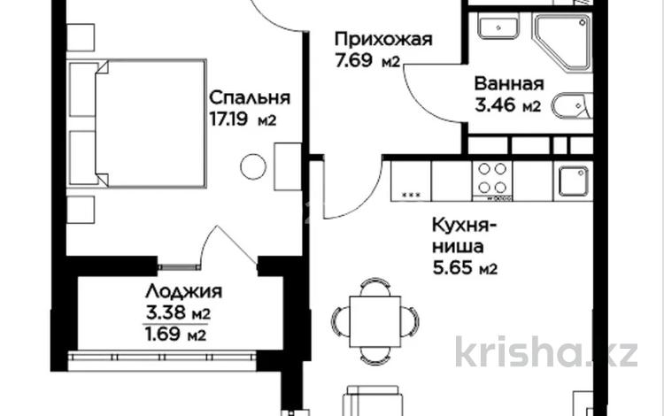 2-бөлмелі пәтер, 59.6 м², 3/9 қабат, мкр Комсомольский, Улы дала 13, бағасы: 27.2 млн 〒 в Астане, Есильский р-н — фото 2