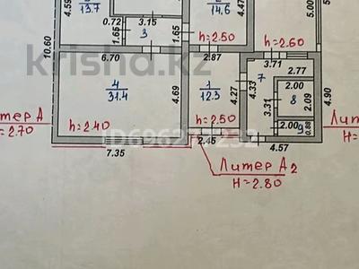Отдельный дом · 3 комнаты · 101 м² · 245.3 сот., Сутена Казанбай 5/2 — 91 квартал за 25 млн 〒 в Жезказгане