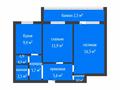 2-бөлмелі пәтер · 53.5 м² · 7/9 қабат, 5-й Микрорайон, бағасы: 25.5 млн ₸ в Костанае — фото 2