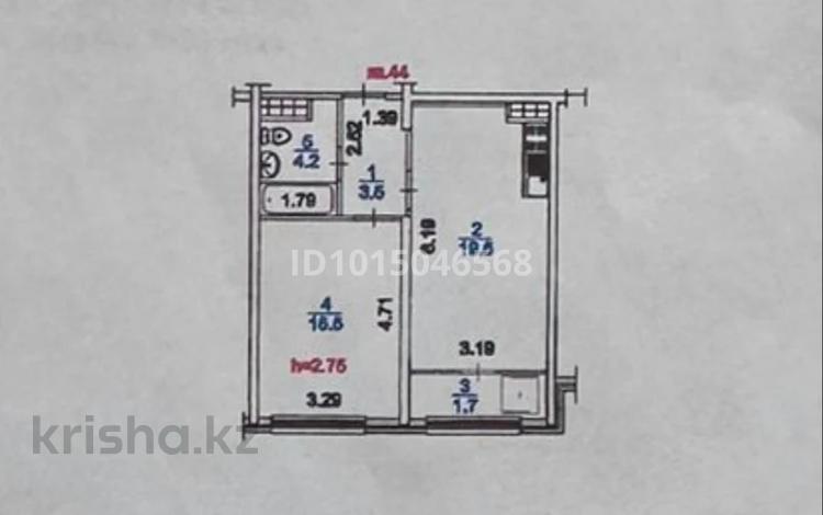 1-бөлмелі пәтер · 44.4 м² · 5/7 қабат, Қайрат ш/а. 303, бағасы: 30 млн ₸ в Алматы, Турксибский р-н — фото 2