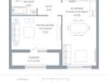 1-комнатная квартира · 49.73 м², по ул. Ханов Керея и Жанибека, напротив Президентского парка 48 — БЕЗ КОМИССИИ! за ~ 37.1 млн ₸ в Астане