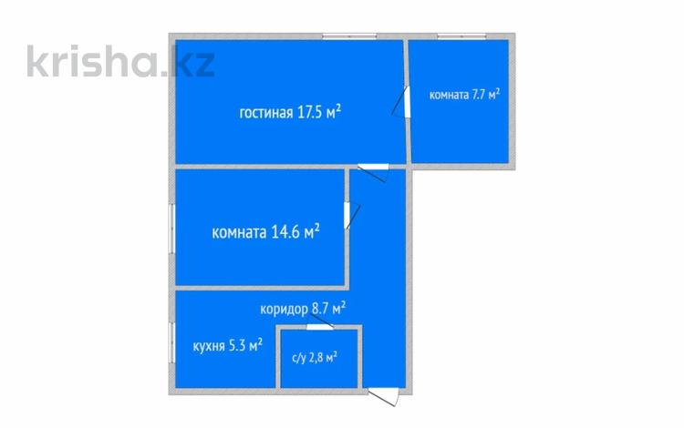 3-комнатная квартира · 60 м² · 1/2 этаж, Школьная 55 за 17 млн ₸ в Затобольске (Тобыле) — фото 3