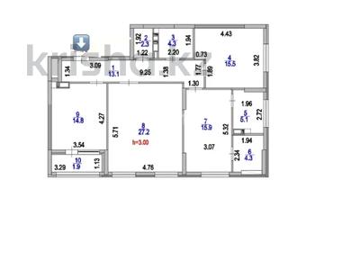 3-комнатная квартира · 105 м² · 9/12 этаж, Турар Рыскулов 1 за 92 млн ₸ в Астане, Есильский р-н