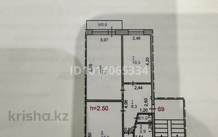 3-бөлмелі пәтер · 64.3 м² · 5/5 қабат, Катаева 60 — Катаева-Ломова, бағасы: 20 млн ₸ в Павлодаре — фото 2