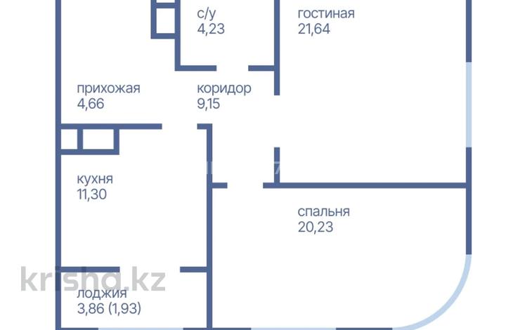 2-бөлмелі пәтер · 72.79 м² · 4/12 қабат, ул. Е 908 24/1 — Улы Дала, бағасы: 38 млн ₸ в Астане, Нура р-н — фото 4