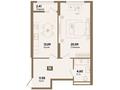 1-бөлмелі пәтер · 51.14 м², 189 квартал уч 188/1, бағасы: ~ 22 млн ₸ в Шымкенте, Абайский р-н — фото 3