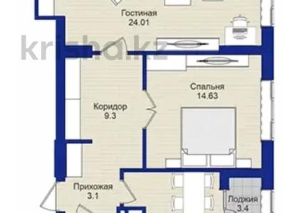 2-комнатная квартира, 65 м², 11/17 этаж, Туран 83/1 за 28.1 млн 〒 в Астане, Есильский р-н
