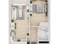 2-бөлмелі пәтер · 47.16 м² · 6/7 қабат, Учетный квартал 057 4, бағасы: ~ 22.1 млн ₸ в  — фото 2