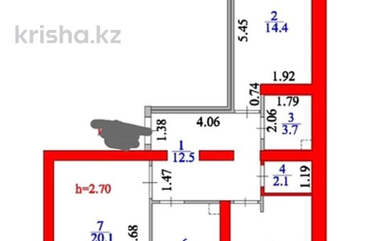 3-комнатная квартира · 77.9 м² · 7/9 этаж, Култегин 2 за 31.5 млн 〒 в Астане, Нура р-н — фото 2