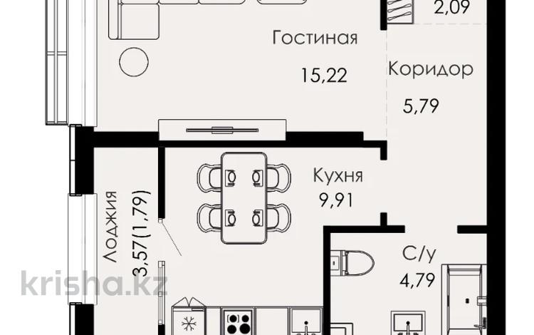 1-комнатная квартира · 39 м² · 6/9 этаж, Халиуллина ПЕРВАЯ ЦЕНА, ПЕРВАЯ ОЧЕРЕДЬ — НА ПРОТИВ ХАЛЫК АРЕНЫ за 25.5 млн ₸ в Алматы, Медеуский р-н — фото 2
